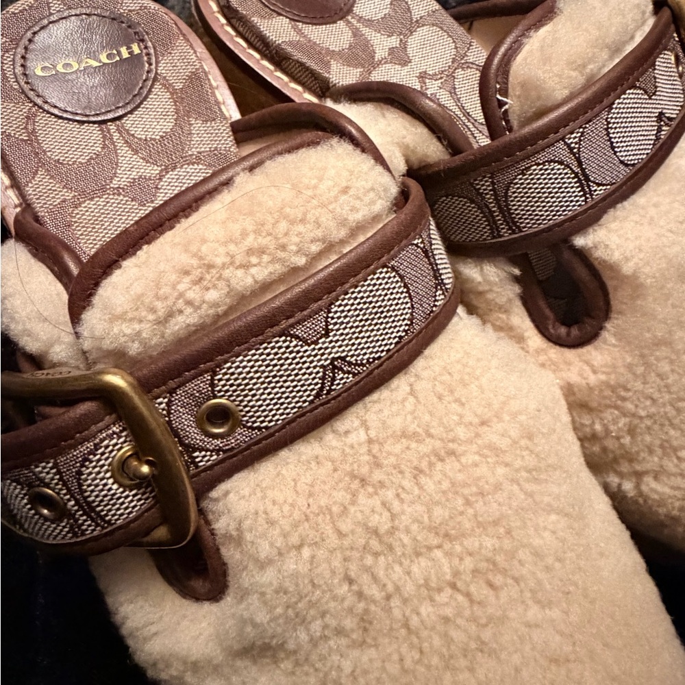 Coach Shearling Clogs - Picture 2 of 9